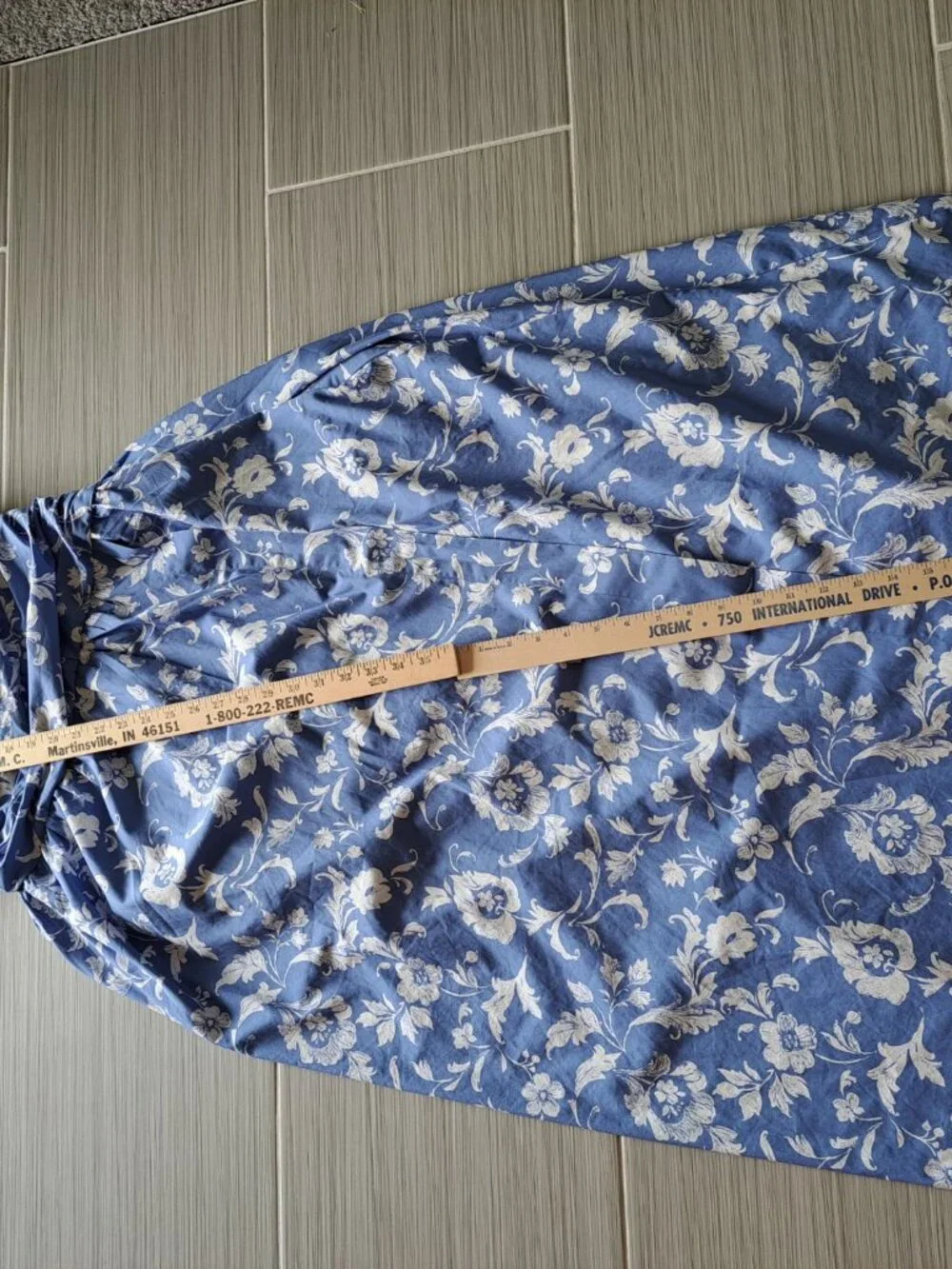 New Abercrombie & Fitch Maxi Womens One-Shoulder White Blue Floral Dress Size L - Picture 11 of 13